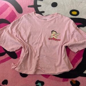 Pink Betty Boop Crop Top